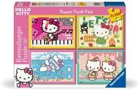 Ravensburger Kinderpuzzle 12004159 - Los geht's, Hello Kitty! 4X 100 Teile Puzzle in