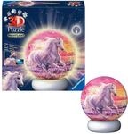 Ravensburger 3D Puzzle-Ball Nachtlicht Pferde am Strand - Puzzle ab 6 Jahre | 72