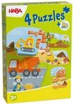 HABA 4 Erste Puzzles &ndash; Baustelle &ndash; Einstiegspuzzle f&uuml;r Kinder ab 2 Jahren mit