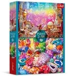 Trefl &ndash; Puzzle 2in1: Kosmos und Kristalle - 2 x 500 Teile | Set aus Zwei Puzzles,