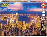 Educa 18462, Hong Kong, Leuchtpuzzle, 1000 Teile Puzzle f&uuml;r Erwachsene und...