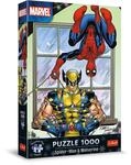 Trefl - Puzzle 1000 Teile Spider-Man & Wolverine: Weihnachten Premium Plus | F&uuml;r