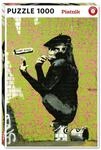 Piatnik 1000 Teile Puzzle Banksy - Roller Chimp, Schwarz
