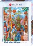 HEYE Puzzle 500 Teile f&uuml;r Erwachsene &bdquo;Blue Gate | Charmantes Stadtmotiv mit