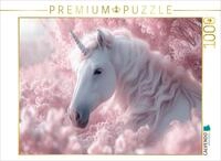 Puzzle &middot; Rosa Tr&auml;umerei: EIN Einhorn im Bl&uuml;tenrausch | Ein mit k&uuml;nstlicher