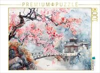 Puzzle &middot; Chinesischer Tempel zur Kirschbl&uuml;te als Tuschezeichnung |...