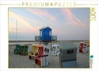Puzzle &middot; D&auml;mmerung am Hauptbad Langeoog | Abendstimmung am Strand &middot; 1000 Teile &middot;