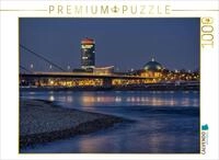 Puzzle &middot; Oberkasseler Br&uuml;cke, Tonhalle und Ergo-Hochhaus | D&uuml;sseldorfer Rheinufer