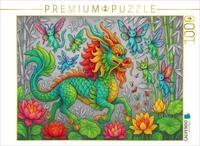 Puzzle &middot; Chinesischer Qilin und Libellenkatzen | Magische Fabelwesen &middot; 1000 Teile