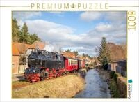 Puzzle &middot; 99 6001 der Selketalbahn in Stra&szlig;berg | 99 6001 f&auml;hrt in Stra&szlig;berg das