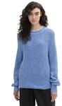 TOM TAILOR Denim Damen Strickpullover mit leichten Ballon&auml;rmeln