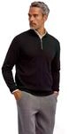 FALKE Herren Basic New Merino Halfzip Pullover weich elegant | klassisch f&uuml;r