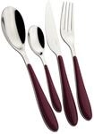 Bugatti GGCV-023F50 Gioia Besteckgarnitur, 24-teilig Edelstahl, Granatrot 22 x 8 x 30