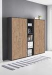 Aktenschrank in Anthrazit Gold Harbor Oak Office Edition abschlie&szlig;bar als