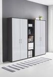 Aktenschrank in Anthrazit Wei&szlig; Hochglanz Office Edition abschlie&szlig;bar als