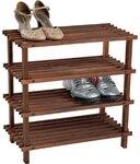 Kesper 69734 Schuhregal vierst&auml;ckig, FSC-zertifizierte Tanne, Ma&szlig;e: 54 x 26 x 52 cm