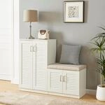 [en.casa] Schuhschrank L&oslash;ten Schuhregal mit 4 T&uuml;ren und 9 Ablagen Schuhablage 120 x