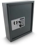 Elektronischer Schl&uuml;sselsafe Schl&uuml;sseltresor Grau | 48 Schl&uuml;sselhaken,