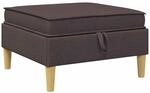 vidaXL Sofa-Hocker mit Stauraum Dunkelbraun Stoff