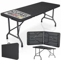 JUSKYS&reg; Klapptisch Garten Easyfold Schwarz - Campingtisch klappbar |...