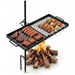 VEVOR Schwenkbarer Lagerfeuergrill mit Grillrost 61 cm Kohlenstoffstahl, 360&deg;