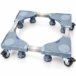 Relaxdays Waschmaschinenuntergestell verstellbar, 42-65 cm, bis 300kg, grau | mit