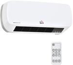 HOMCOM Heizl&uuml;fter zur Wandmontage 2000W mit LED-Display, Wei&szlig; 