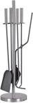 FIREFIX K2400 Kaminbesteck 5-teilig, 180 x 180 x 640 mm (BxTxH), Besteckteile grau