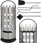 DanDiBo Kaminbesteck Modern Edelstahl 5 Teilig Set 96615 Kaminset Kamingarnitur