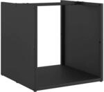 vidaXL Brennholzregal Schwarz 40x40x40 cm Kaltgewalzter Stahl