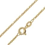trendor Damen-Halskette 925 Silber Vergoldet Feine Ankerkette 1,3 mm 28804 
