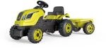 Smoby - Traktor Farmer XL Gr&uuml;n + Anh&auml;nger - Trettraktor f&uuml;r Kinder - Verstellbarer