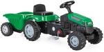 Lemodo Trettraktor gr&uuml;n ab 3 Jahre, Kindertraktor mit Anh&auml;nger, Verstellbarer...