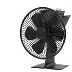 Relaxdays Kaminventilator HBT: 21,5x19x11 cm, schwarz | Schutzgitter,