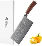 Wakoli EDIB Sakura Hackmesser 19 cm | Damast Hackbeil & Kochmesser aus 67 Lagen...