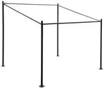 Mendler Pergola-Gestell HWC-A22 Stahl 3x3m | Anbaupergola, Garten, Pavillon,