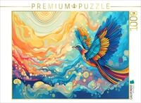 Puzzle &middot; Farben des Himmels - Fliegender Vogel in den Wolken | 1000 Teile &middot;