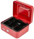HMF Geldkassette abschlie&szlig;bar, Kasse mit M&uuml;nzeinsatz, 5 M&uuml;nzf&auml;cher | 20 x...