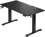 CASARIA H&ouml;henverstellbarer Schreibtisch Elektrisch 140 x 70 cm Mattschwarz