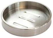 Bagnoxx Seifenschale 11cm Durchmesser 2cm H&ouml;he Silber Edelstahl | Seifenhalter,