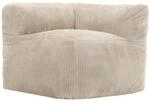 Icon Zen Cord Eck-Sitzsack mit F&uuml;llung, Modular Sofa, Beige | Entworfen in