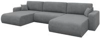 ALTDECOR Ecksofa mit Schlaffunktion U-Form BERY-U 377x193x88 - Grau | Corner...