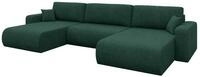ALTDECOR Ecksofa mit Schlaffunktion U-Form BERY-U 377x193x88 - Gr&uuml;n | Corner...