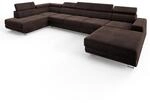 Masseno Ecksofa GAIAN L-S mit Schlaffunktion U-Form, Modern Sofa mit Bettkasten,