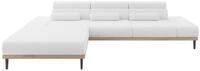 ALTDECOR Elektrisches Ecksofa L-Form Mona 316x205x85 - Wei&szlig; | Corner Sofa Bett