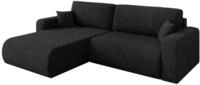 ALTDECOR Ecksofa mit Schlaffunktion L-Form BERY-L 276x193x88 - Schwarz | Corner...