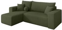 ALTDECOR Ecksofa mit Schlaffunktion L-Form SENO-L 249x139x85 - Gr&uuml;n | Corner...