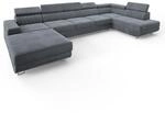 Masseno Ecksofa GAIAN R-S mit Schlaffunktion U-Form, Modern Sofa mit Bettkasten,