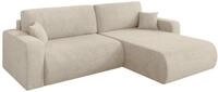 ALTDECOR Ecksofa mit Schlaffunktion L-Form BERY-L 276x193x88 - Creme | Corner...