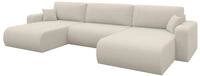 ALTDECOR Ecksofa mit Schlaffunktion U-Form BERY-U 377x193x88 - Beige | Corner...
